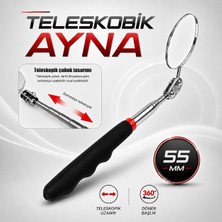 Esranın Dünyası Teleskopik Muayene Aynası 55 mm Yuvarlak Oto Motor Tamir Kontrol Aynası Uzayan Mafsallı El Aleti
