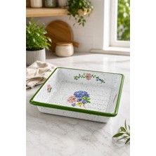 İnci Emaye 27X30X5,5CM 30 No Emaye Fırın Tepsi Dikdörtgen Tepsi 30 cm