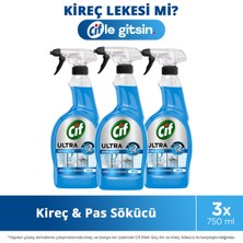 Cif Ultra Sprey Kireç ve Pas Sökücü 750 ml X3