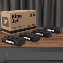 Kingjet Samsung Uyumlu MLT-D203L Yüksek Kapasiteli (4'lü Paket) Çipli Muadil Toner | Proxpress SL-M4020NX