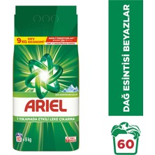 Ariel Dağ Esintisi Beyazlar Toz Çamaşır Deterjanı 9 kg 60 Yıkama
