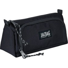Jacbag Prime İki Bölmeli Kalem Kutusu Siyah Polyester Malzeme ile 90-100 Kalem Kapasitesi
