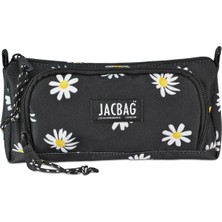 Jacbag Prime İki Bölmeli Kalem Kutusu Hafif ve Taşınabilir Siyah Polyester 90-100 Kalem Kapasitesi