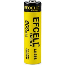Efcell Şarjlı El Feneri Pili - 14500 800MAH 3.7V Başlıklı Pil