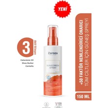 Zaroza 50 SPF+ UVA UVB Güneş Koyucu Nemlendirici Cilt Losyonu 150 ml Tüm Cilt Tipleri İçin