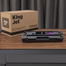 Kingjet Hp Uyumlu CF541X Mavi Yüksek Kapasiteli (Tekli) Çipli Muadil Toner | Color Laserjet Pro Mfp M281FW