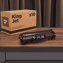 Kingjet Canon Uyumlu CRG-728 Standart Kapasiteli (10'lu Paket) Çipli Muadil Toner | MF-4580DN
