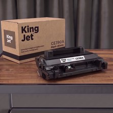 Kingjet Hp Uyumlu CE390A Standart Kapasiteli (Tekli) Çipli Muadil Toner | M601DN