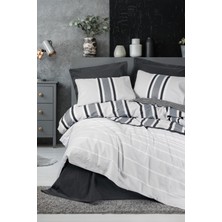 Cotton Box Modeline Çift Kişilik Nevresim Takımı Nobby Antrasit