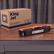 Kingjet Hp Uyumlu CF352A (130A) Sarı Standart Kapasiteli (Tekli) Çipli Muadil Toner | M177FW