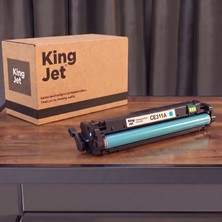 Kingjet Hp Uyumlu CE311A (126A) Mavi Standart Kapasiteli (Tekli) Çipli Muadil Toner