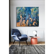 Şehber Paul Cézanne'nin Yıkananlar (Bathers (Baigneurs) Adlı Eseri Kare Kanvas Tablo 4316