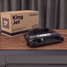 Kingjet Hp Uyumlu CE390A Standart Kapasiteli (20'li Paket) Çipli Muadil Toner | M4555