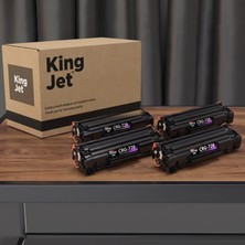 Kingjet Canon Uyumlu CRG-728 Standart Kapasiteli (4'lü Paket) Çipli Muadil Toner | MF-4730