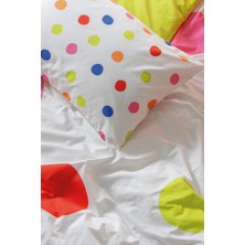 Cotton Box Modeline Çift Kişilik Nevresim Takımı Dotsy Turuncu