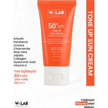 W-LAB Cosmetics Ton Up Güneş Kremi 50+ SPF Tüm Cilt Tipleri İçin Nemlendirici 50 ml