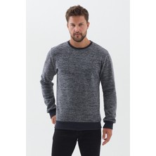 Mmetalic Erkek Bisiklet Yaka Pamuklu Basic Regular Fit Sweatshirt