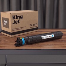 Kingjet Kyocera Uyumlu TK-8515 Mavi Standart Kapasiteli (Tekli) Çipli Muadil Toner | Taskalfa 5052CI
