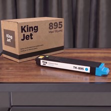 Kingjet Kyocera Uyumlu TK-895 Mavi Standart Kapasiteli (Tekli) Çipli Muadil Toner