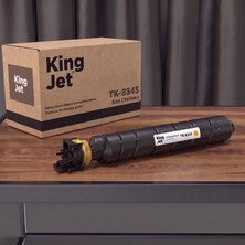 Kingjet Kyocera Uyumlu TK-8345 Sarı Standart Kapasiteli (Tekli) Çipli Muadil Toner