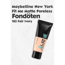 Maybelline New York Maybelline Fit Me Matte Poreless Fondöten 102 Fair Ivory