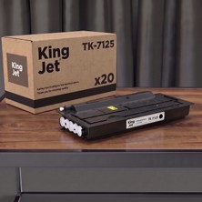 Kingjet Kyocera Uyumlu TK-7125 Standart Kapasiteli (20'li Paket) Çipli Muadil Toner