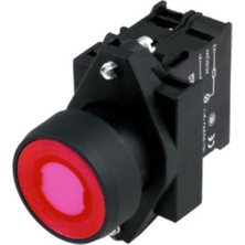 Siemens 3SB6116-0DB20-1CA0 Buton Komple Işıklı Yaylı 230V Ac Plastik Kırmızı 1nc