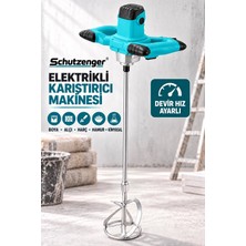 SCHUTZENGER Hız Ayarlı Elektrikli Boya Harç Karıştırıcı Boya Harç Hamur Kimyasal Alçı Karıştırıcı MAVİ-4919