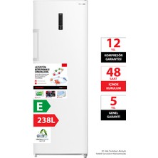 Toshiba Hızlı ve Dengeli Soğutma 238 L Dikey Derin Dondurucu Beyaz GR-RU312WE-(01)