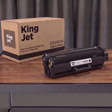 Kingjet Hp Uyumlu CE400A Siyah Standart Kapasiteli (Tekli) Çipli Muadil Toner | M575F