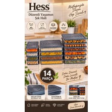 Hess Mikrodalga ve Difriz Uyumlu 14 Adet Saklama Kabı Seti 2400MLX10+1200MLX4