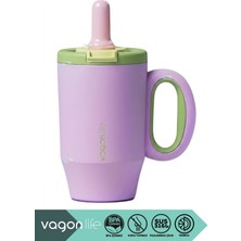 Vagonlife 680ML Mug Serisi Mat Gövdeli Kaymaz Tabanlı Pipetli/pipetsiz Kullanım Büyük Kulplu SUS316L Paslanmaz Çelik Termos 6 Saat Sıcak/soğuk