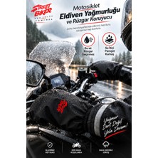 Street Biker Motosiklet Eldiven Yağmurluğu Su ve Rüzgar Geçirmez Koruyucu Eldiven Kılıfı - Standart Beden