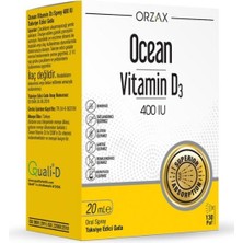 Orzax Ocean Vitamin D3 400 lU Sprey 20 ml