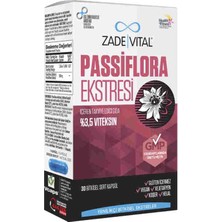 Zade Vital Passiflora Ekstresi 30 Bitkisel Kapsül Türkiye Menşeli Yetişkin Kullanımı İçin