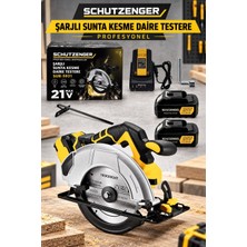 SCHUTZENGER 2 Akülü Şarjlı Sunta Kesme Daire Testere Makinesi Profesyonel Alman SARI-5931