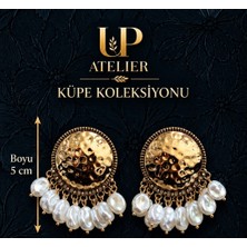 Up Atelier Gold Inci Taşlı Küpe