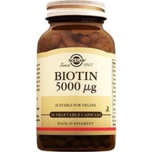 Solgar Biotin 5000 Mcg 50 Kapsül Vitamin ve Mineral Yetişkin Kullanımı İçin
