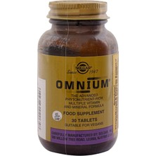 Solgar Omnium 30 Tablet Çoklu Vitamin ve Mineral Takviyesi İçerir