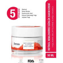 Zaroza Yüz Kremi 50 ml Retinol İçerikli Yaşlanma Karşıtı Sıkılaştırıcı Gündüz Bakım Tüm Ciltler