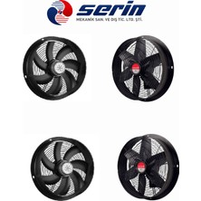 Serin Mekanik Q300 Endüstriyel Yuvarlak Aksiyel Fan Yüksek Debili Güçlü Havalandırma Fanı Fabrika Atölye Depo Hava Tahliye Aspiratörü