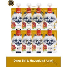 Baron Pet Wanpy Sığır Havuç Köpek Et Ezmesi 90 gr x 8