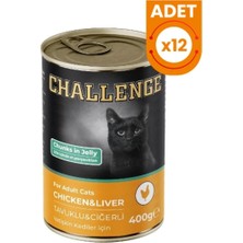 Baron Pet Challenge Kedi Konserve Mama Tavuk Ciğerli x 12