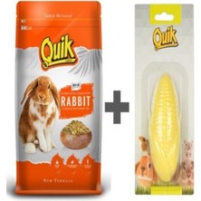 Baron Pet Quik Tavşan Yemi 750 gr + Kalsiyum Mısır Kemirme Seti