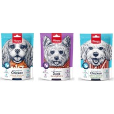 Baron Pet Wanpy Köpek Ödülü 3 Lü Set Ördek Sosis Morina Sandwich Tavuk Kemik