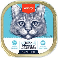 Baron Pet Wanpy Kedi 40G Ton & Morina Balıklı Alutray Yaş Mama