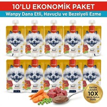 Baron Pet Wanpy Sığır Havuç Köpek Et Ezmesi 90 gr x 10