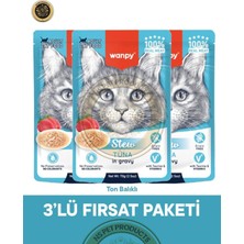 Baron Pet Wanpy Kedi Pouch Ton Balıklı 70 gr x 3