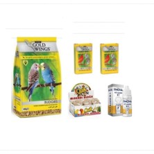 Baron Pet Gold Wings Wings Yetişkin Muhabbet Kuşu Yemi ve Başlangıç Seti 5 Parça