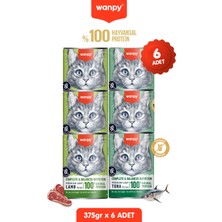 Baron Pet Wanpy Kedi Konserve Mama 375 gr Kuzu & Ton Balık x 6